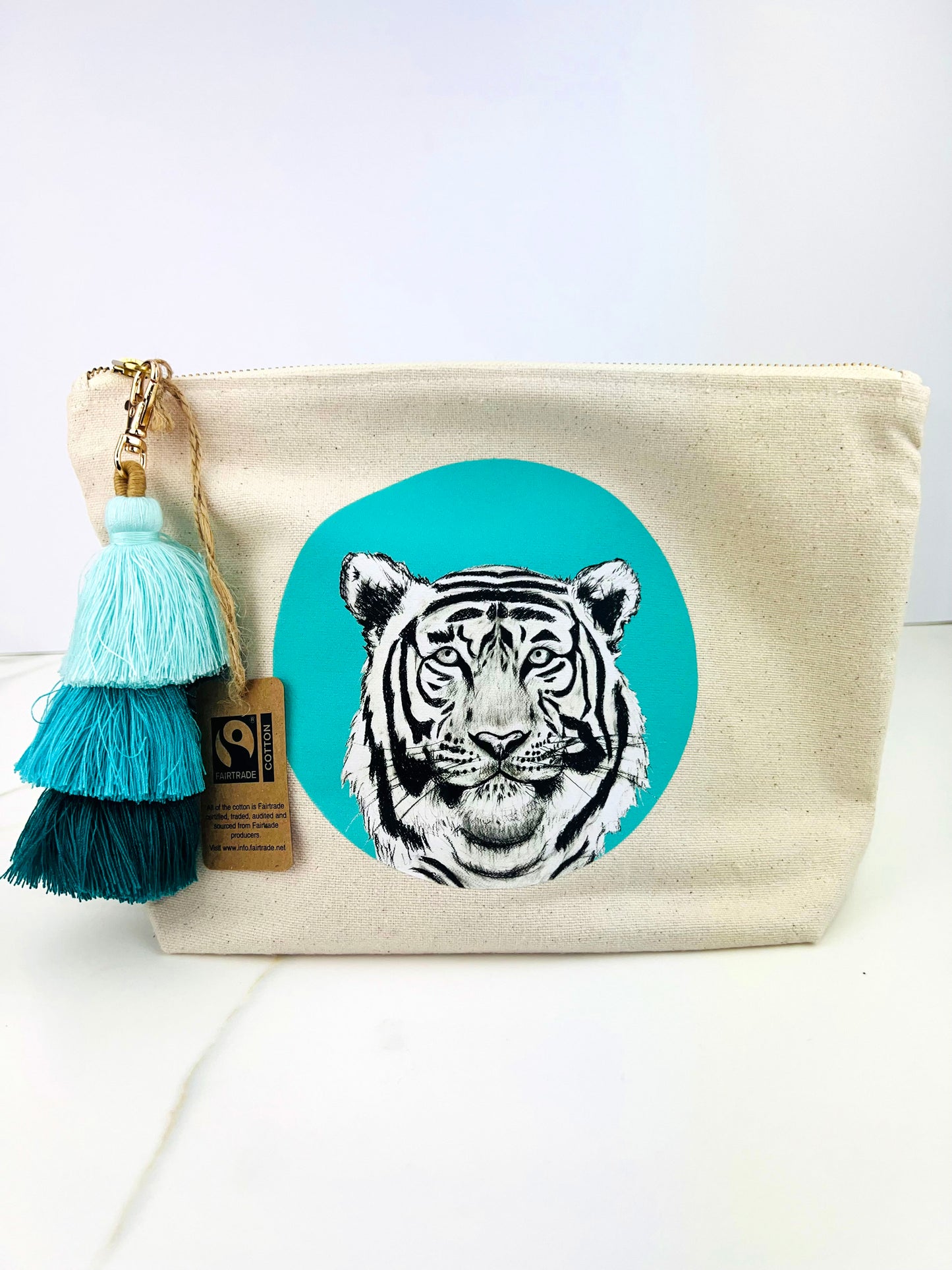 Mint Tiger Pouch