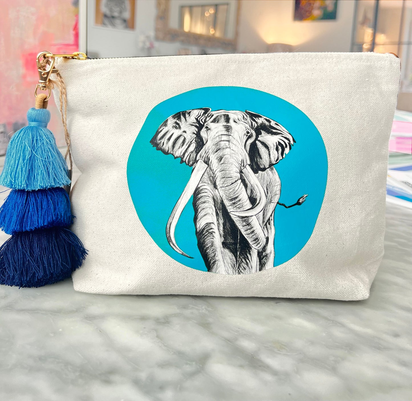 Blue Ellie Pouch