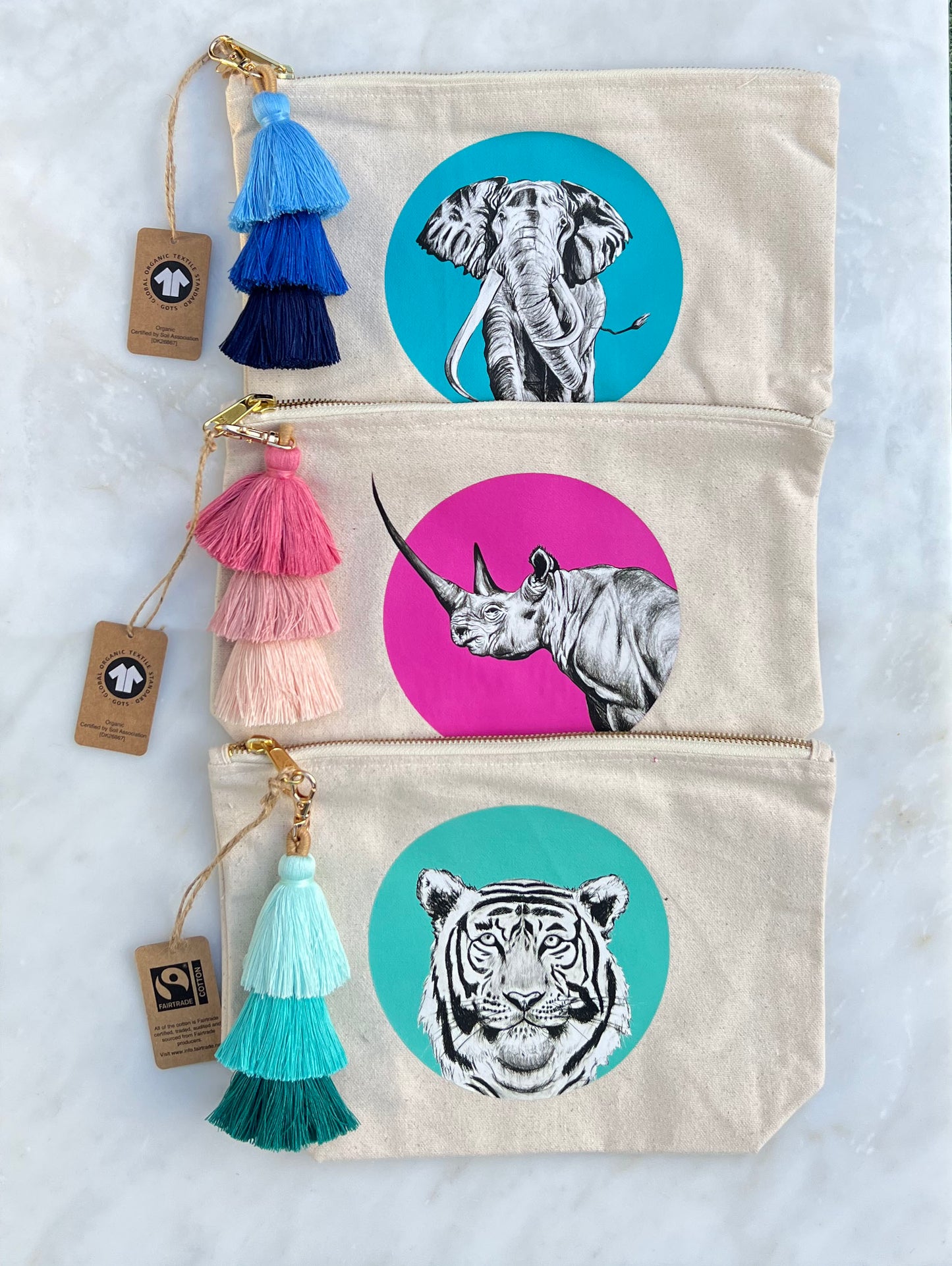 Mint Tiger Pouch