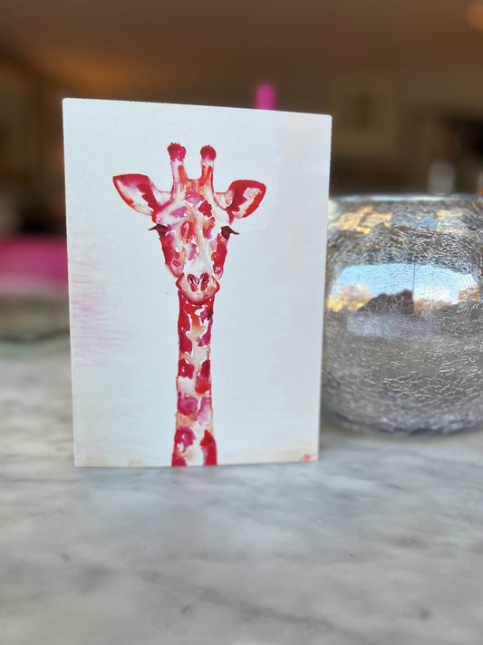 Giraffe Sees All Greeting Card